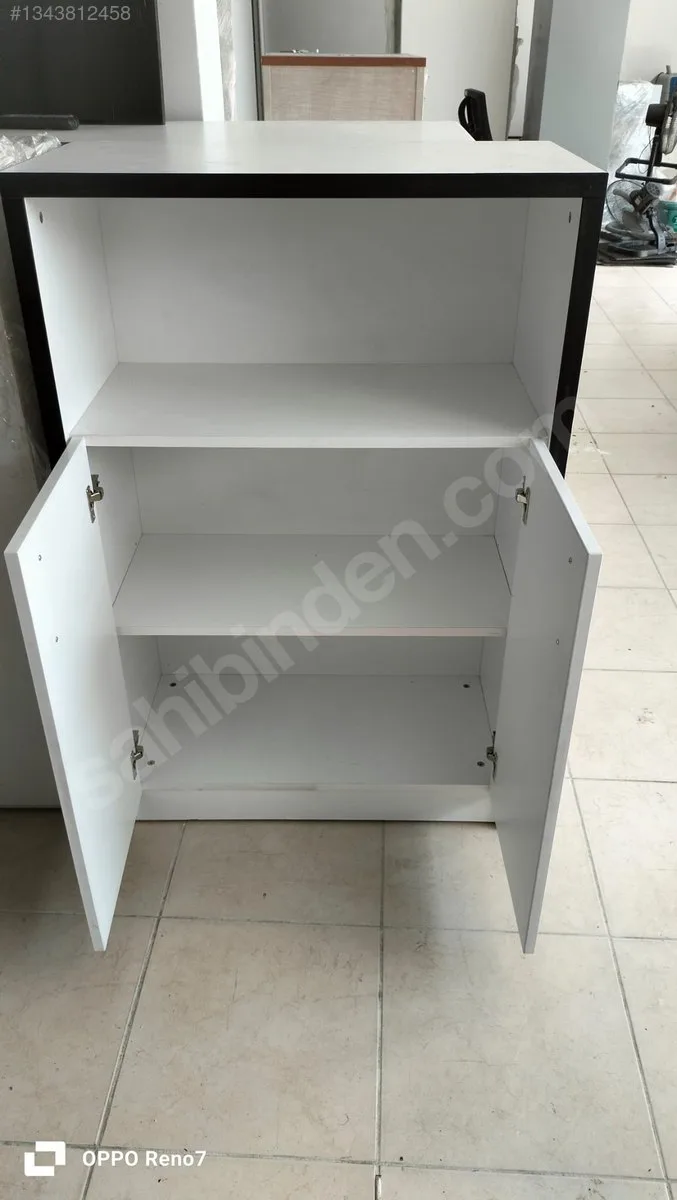 120x80 Beyaz Açık Dosya Dolabı İkinci El (1)