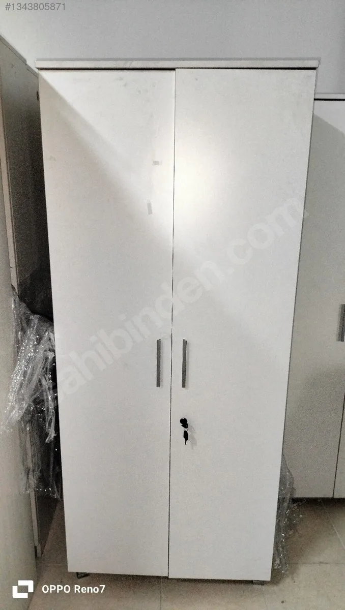 80x190 Beyaz Dosya Dolabı İkinci El (1)