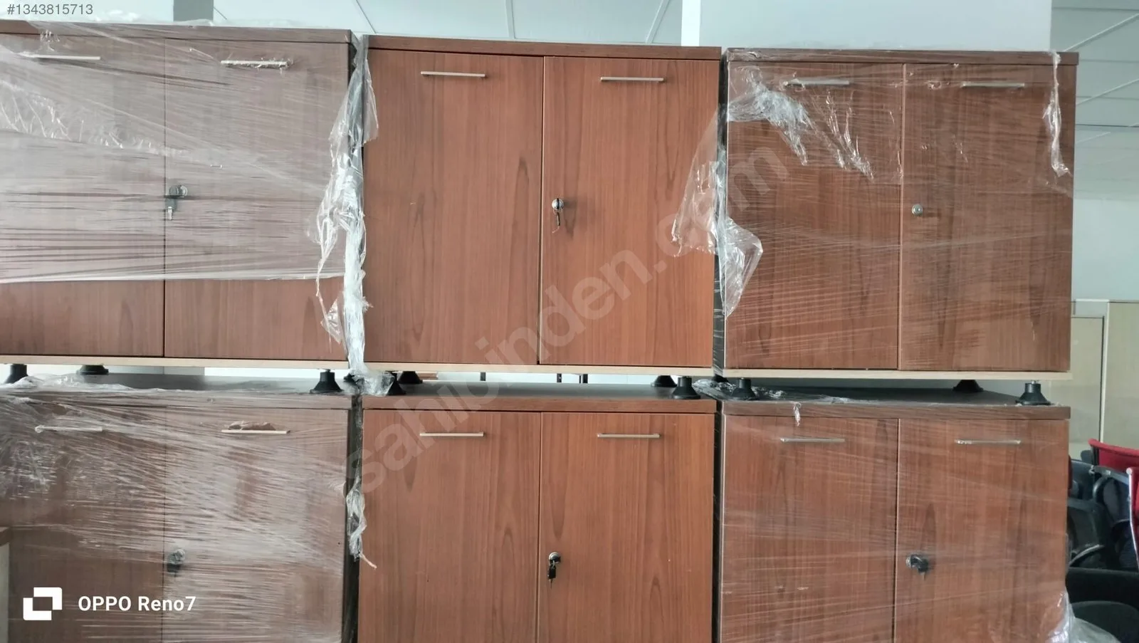80x80 Ceviz Yarım Dosya Dolabı İkinci El