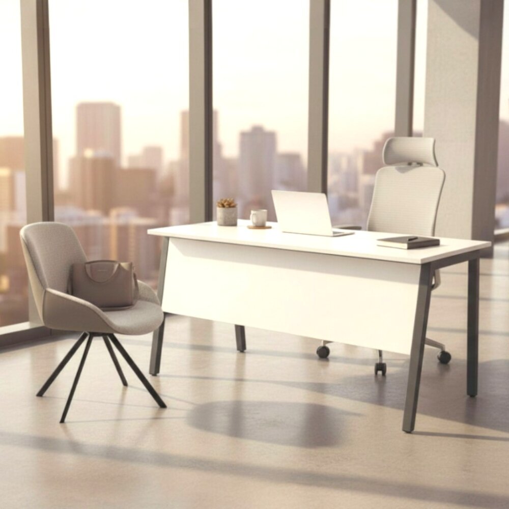 ATOM 140*70 BEYAZ MDF ÇALIŞMA MASASI - ATOM OFİS