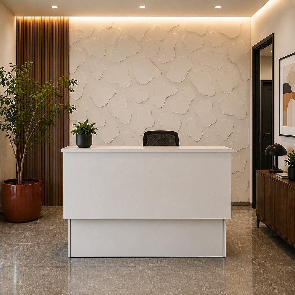 ATOM 160*80 BEYAZ KARŞILAMA BANKOSU - ATOM OFİS