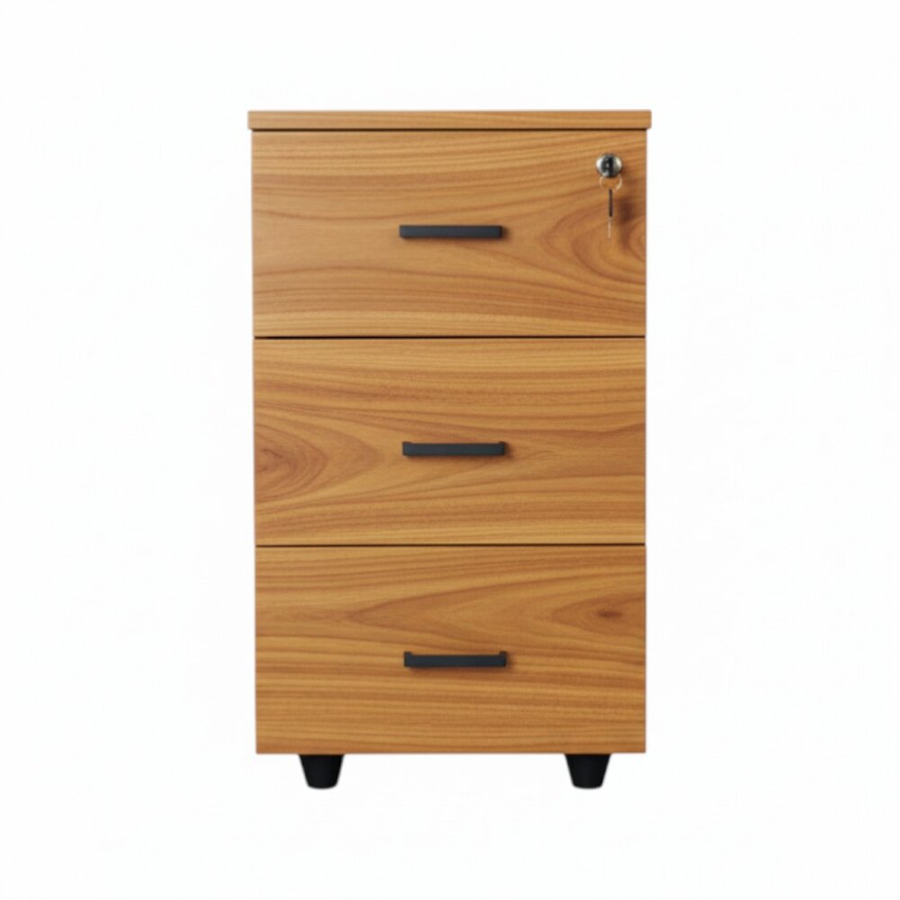 ATOM 3 ÇEKMECELİ SABİT TEAK KESON - ATOM OFİS