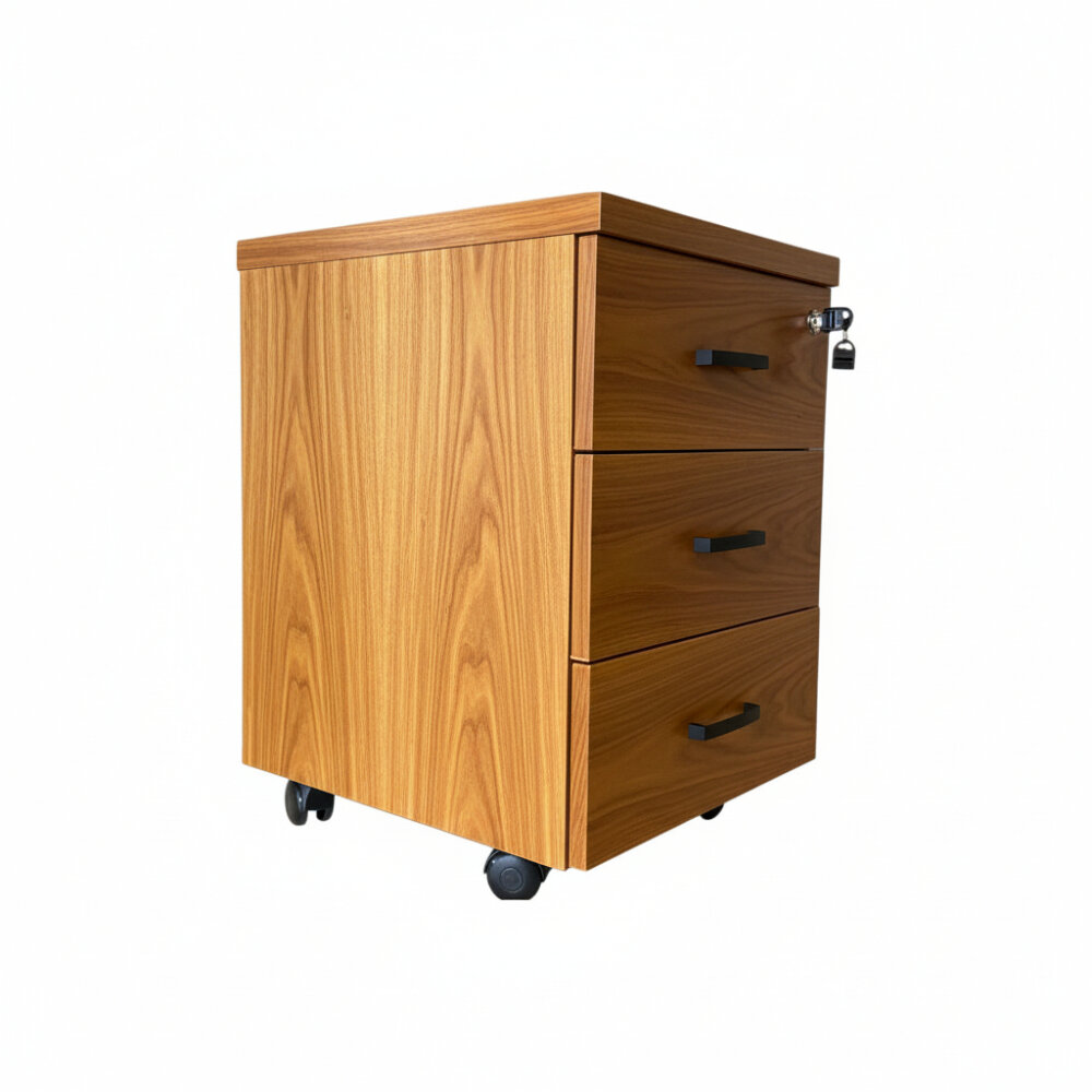 ATOM 3 ÇEKMECELİ TEKERLİ TEAK KESON (1)