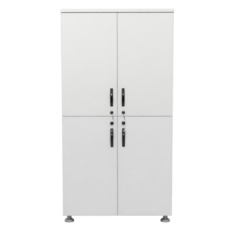 ATOM - BOYDAN 4 KAPAKLI 190 CM BEYAZ ELBİSE DOLABI - ATOM OFİS