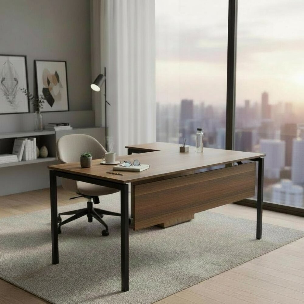 ATOM KESONLU MDF L ÇALIŞMA MASASI - ATOM OFİS