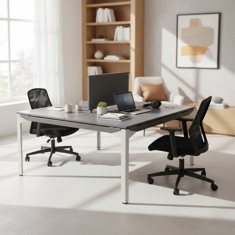 ATOM - SES YALITIMLI DATAPORTLU MDF 2'Lİ WORKSTATİON - ATOM OFİS