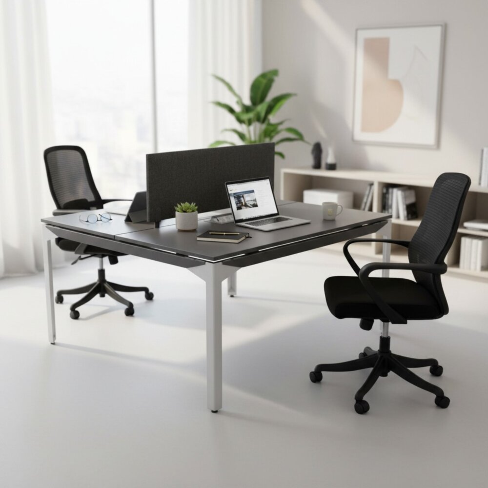 ATOM - SES YALITIMLI DATAPORTLU MDF 2'Lİ WORKSTATİON - ATOM OFİS