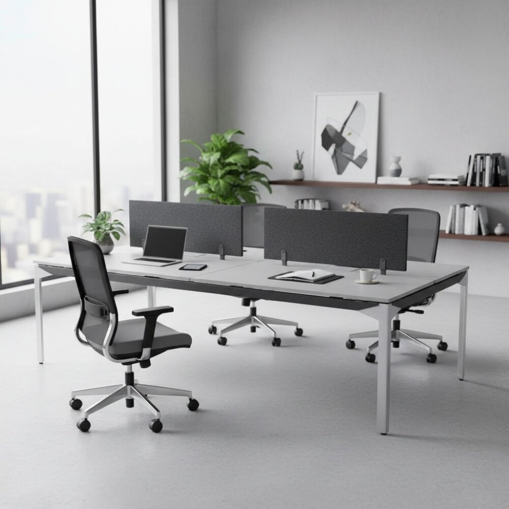 ATOM - SES YALITIMLI DATAPORTLU MDF 4'LÜ WORKSTATİON - ATOM OFİS