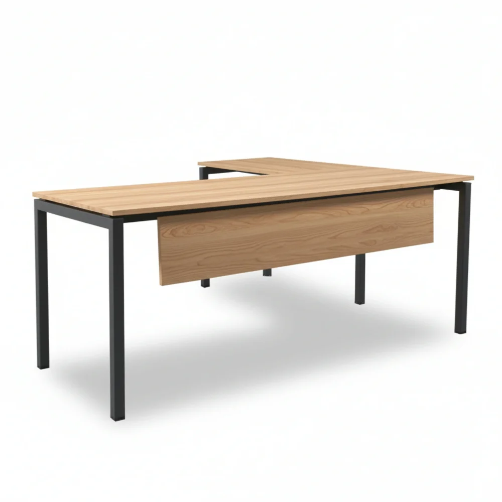 ATOM SMOOTH ÇAM MDF L ÇALIŞMA MASASI (1)